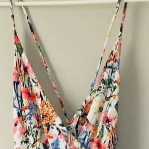 Lucky Brand Floral Pattern Spaghetti Strap Top